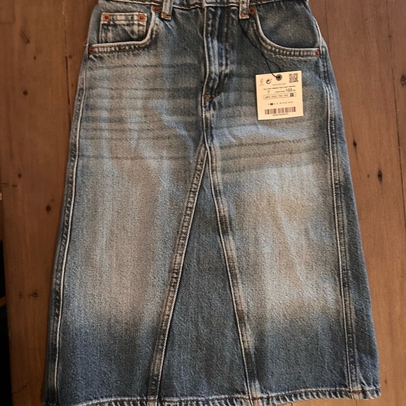 Zara girls classic denim skirt NWT - Picture 2 of 4